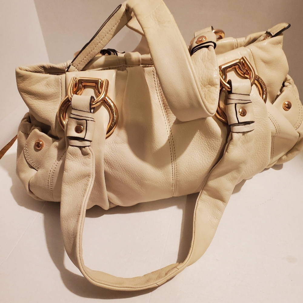 B MAKOWSKI Ivory With Rose Gold Trim Shoulderbag